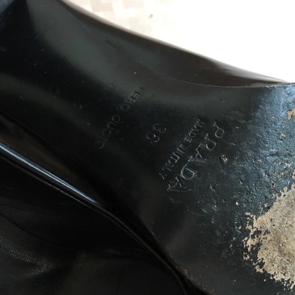 VINTAGE Prada Square Toe Heels - Picture 5 of 5